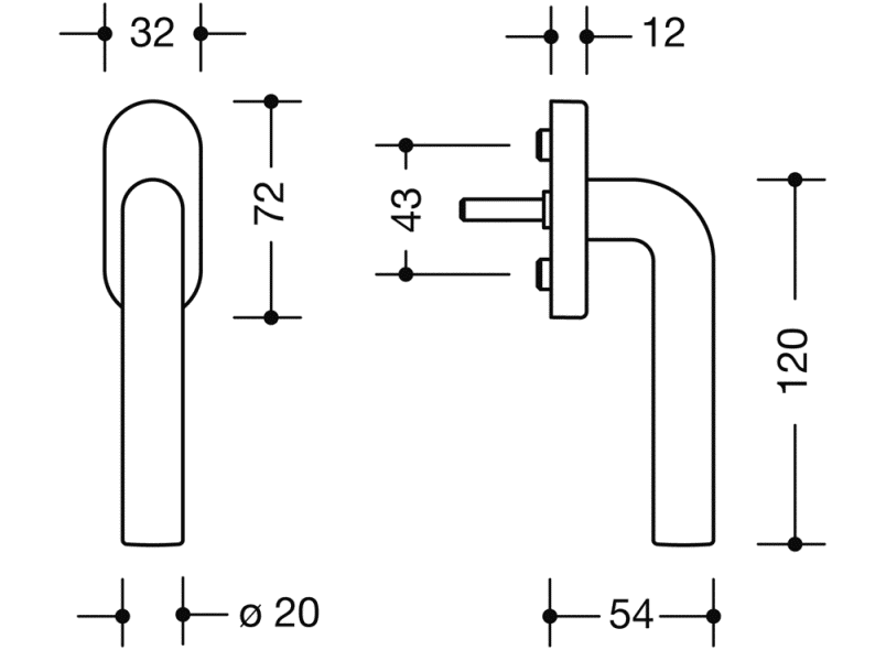 111FG.6 оконная ручка HEWI System 111 | Polyamid  - Вид №4