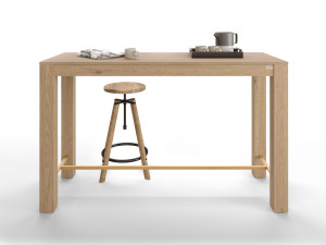 Высокий прямоугольный дубовый стол