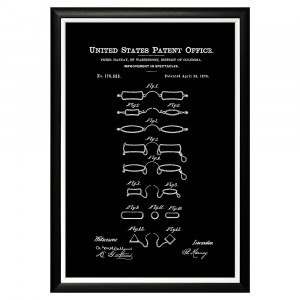 896521299_1818 Арт-постер «Патент на оправы очков, 1876» Object Desire