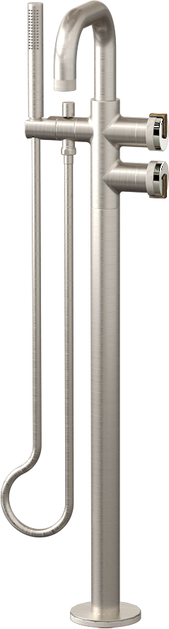 E-11557-R1PC-L1VBB-BNi Смеситель напольный отдельностоящий (внешняя часть) GRAFF MOD+