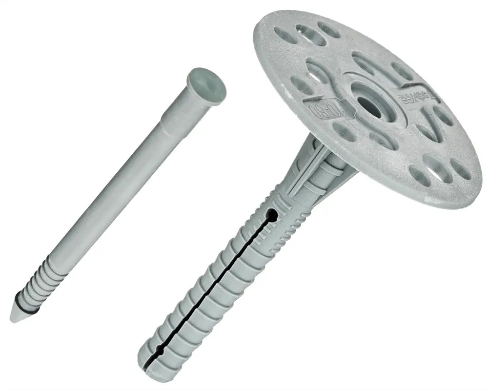 TECH-KREP Дюбель тарельчатый для теплоизоляции 10×90 мм с пластиковым гвоздем 84039098