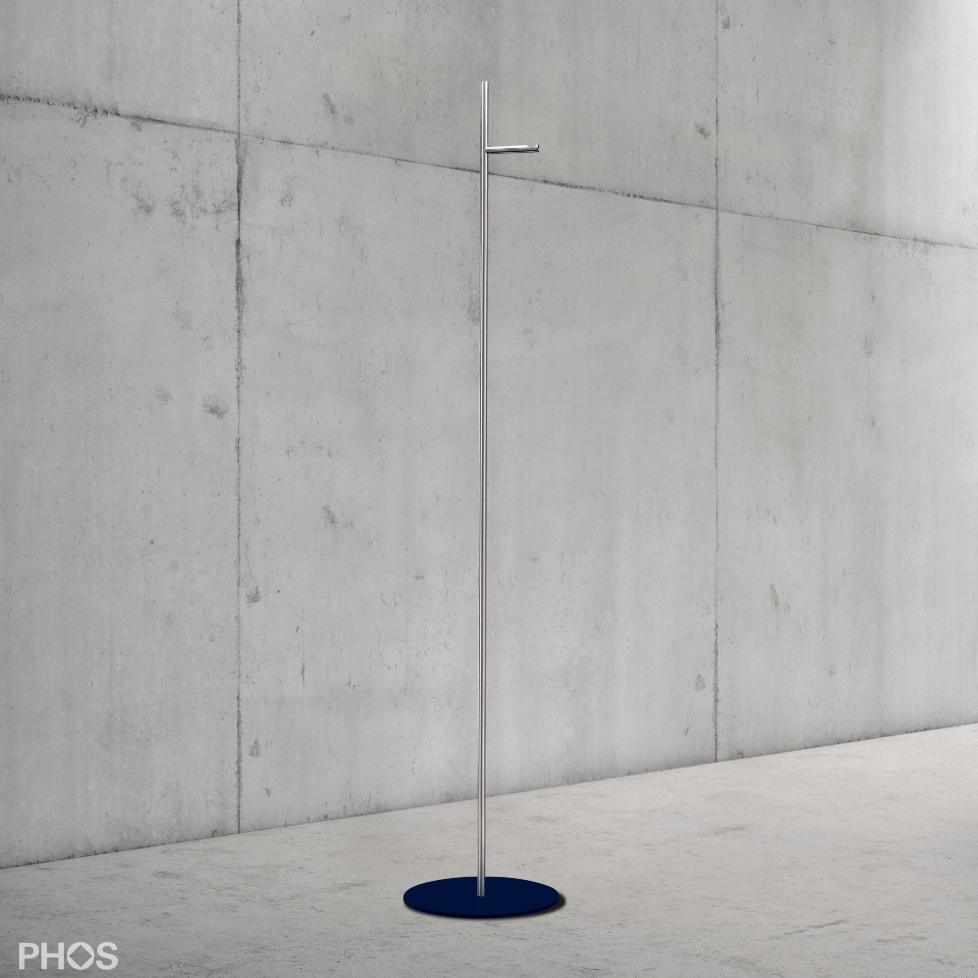 GSTS1V-BPB Вешалка прямая 1м, основание: синее. PHOS  - Вид №1