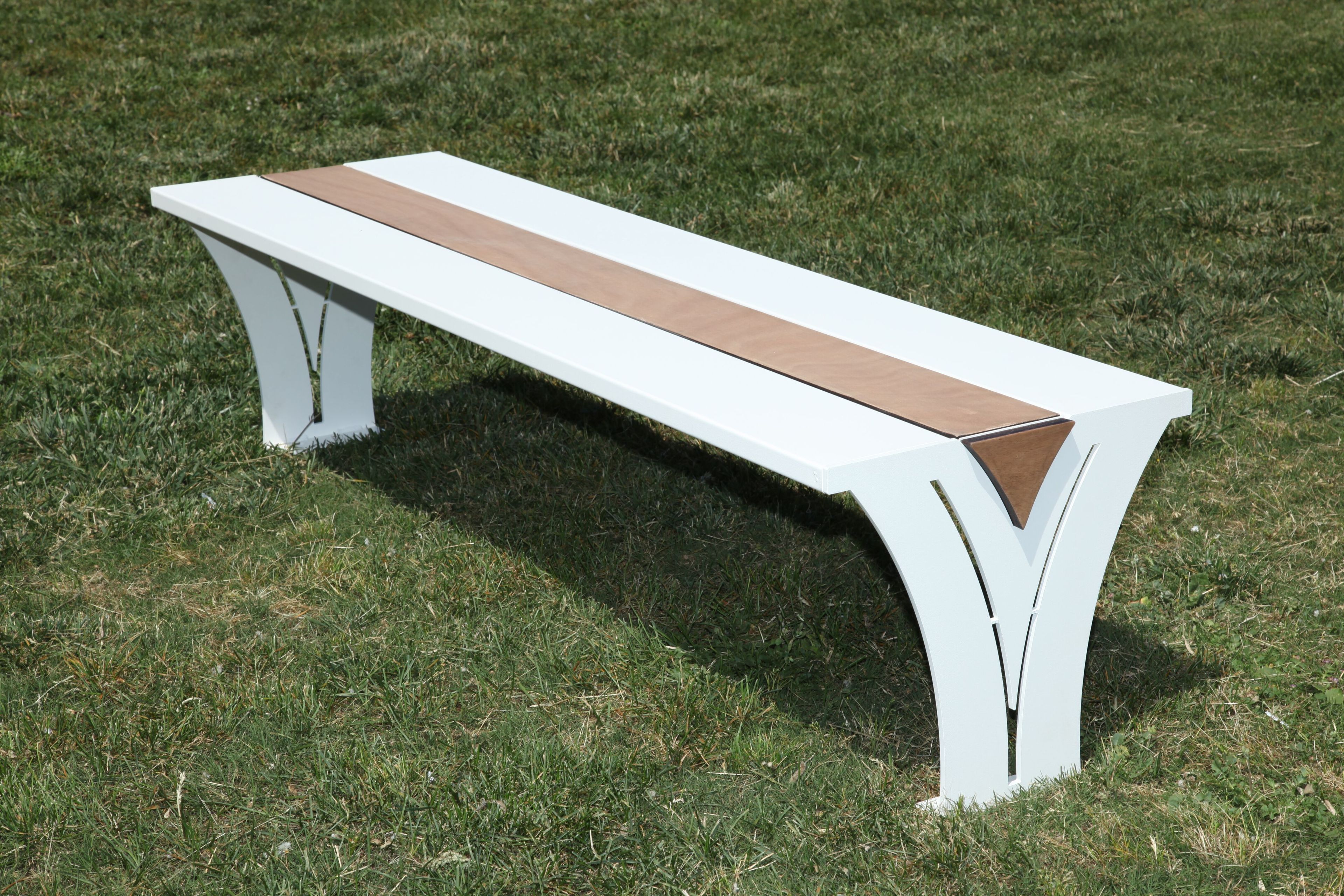 Стальная и деревянная скамья без спинки CITYSì Viktor ARCH-00048494 - Вид №10