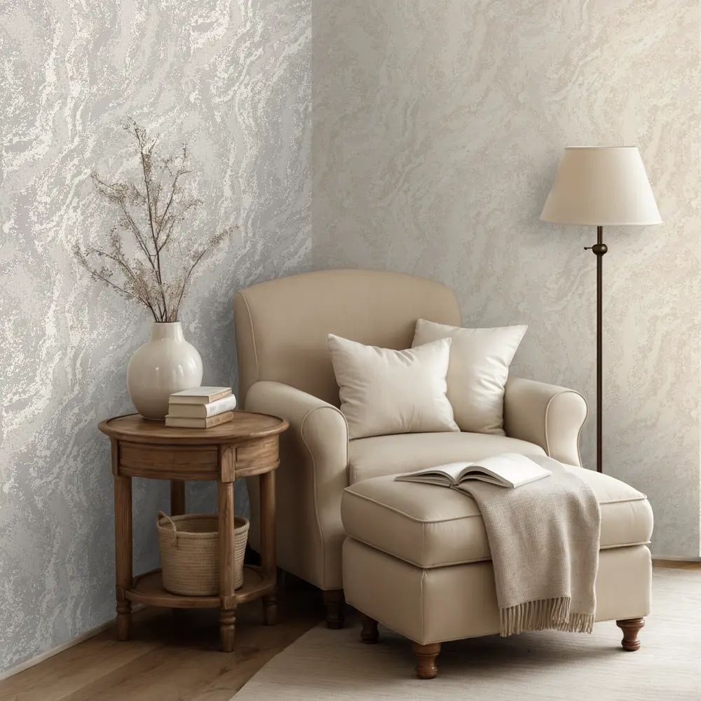 Обои флизелиновые Deco-Deco Calistra темно-серые 1.06 м DD6073-23 89450802 STLM-2152496 - Вид №6