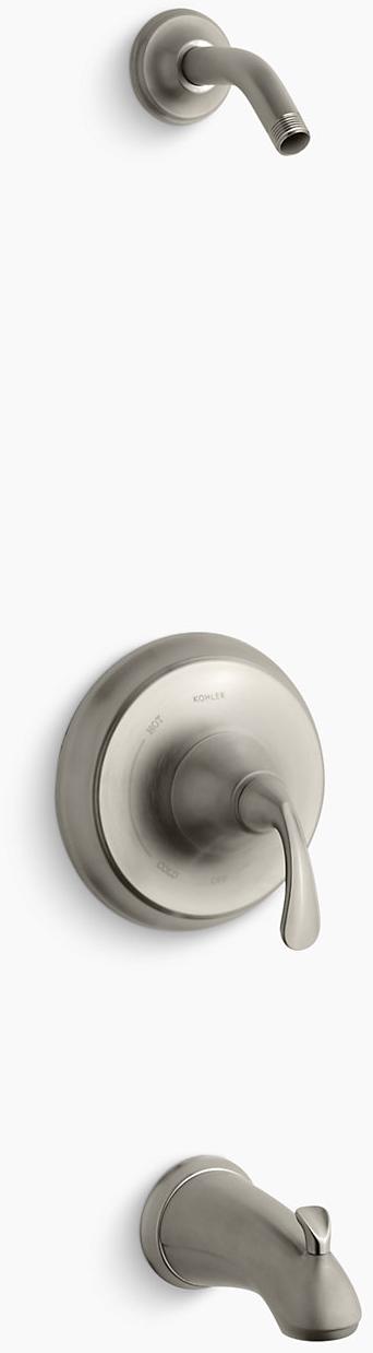 KOHLER Отделка клапана для ванны и душа Forté Sculpted Rite-Temp со скользящим изливом, без насадки для душа K-TLS10275-4-BN 