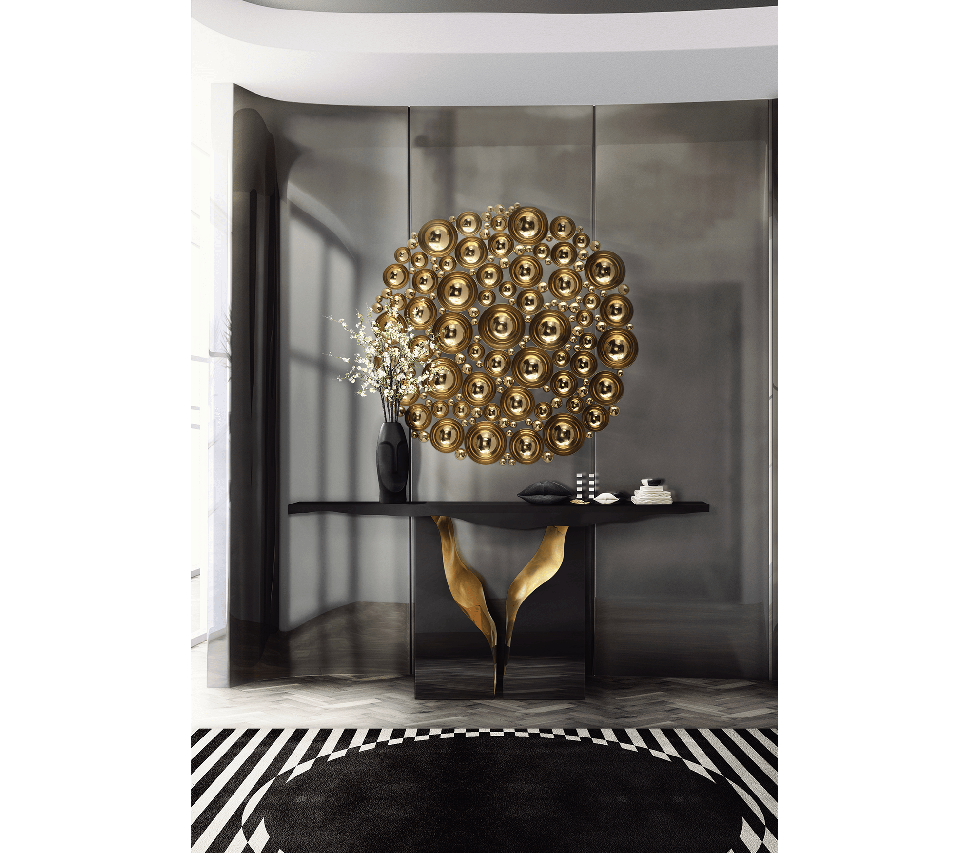 0-209 Лапиаз черная консоль Boca Do Lobo  - Вид №1