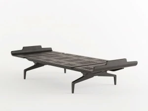 Alias Односпальная кровать из алюминия и дерева Legnoletto