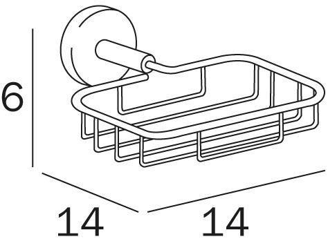 Настенный мыльница из хромированной латуни Forum A36490 Santreyd - Вид №1