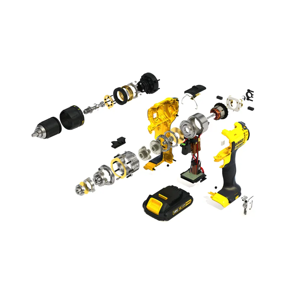 Дрель-шуруповерт аккумуляторная DeWalt DCD780C2, 18 В Li-ion 2х1.5 Ач 18787665 STLM-2024376  - Вид №1