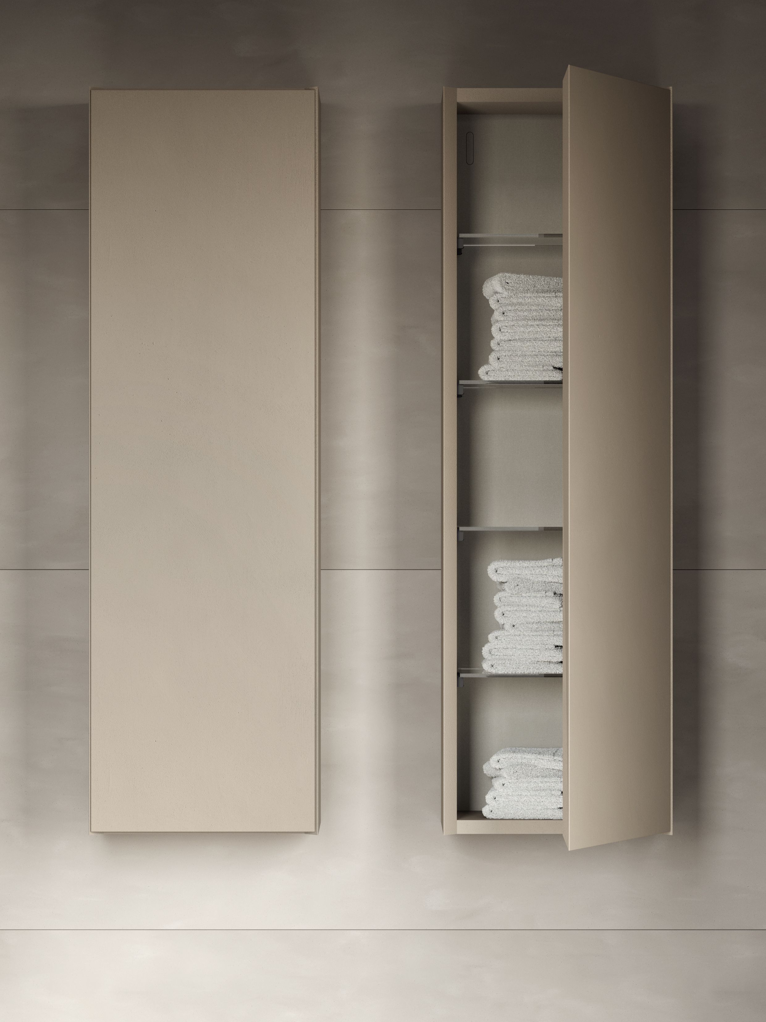 Настенный шкаф для ванной комнаты с дверцами Rexa Compact Living ARCH-00085287 - Вид №2