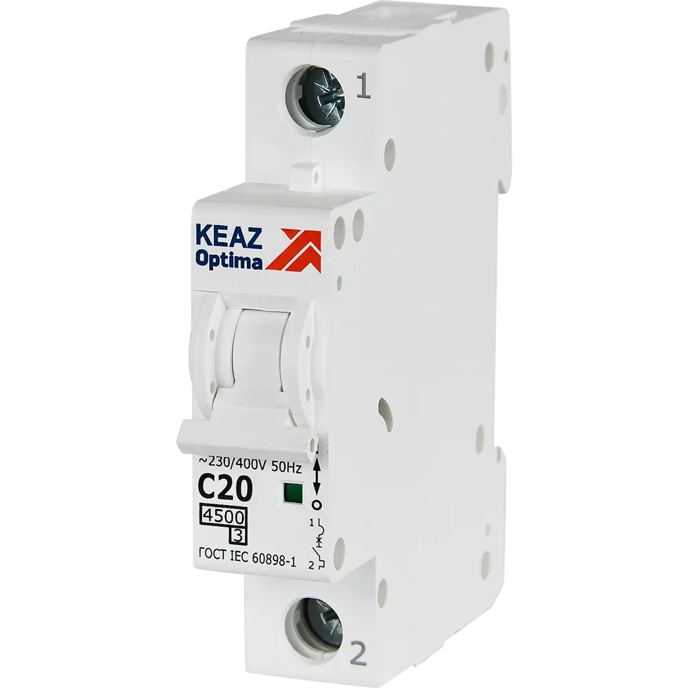 Автоматический выключатель КЭАЗ Opti Din BM63 1P 20А для надежной защиты электросети 89206666 STLM-1511134