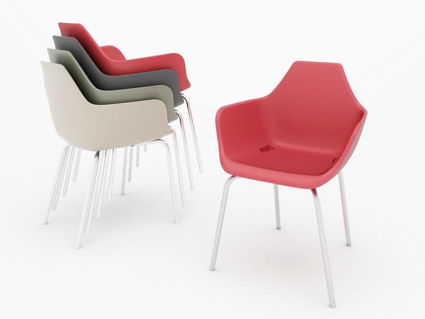 ALMA DESIGN Штабелируемый полиэтиленовый стул с подлокотниками Y chair 2090 - Вид №3