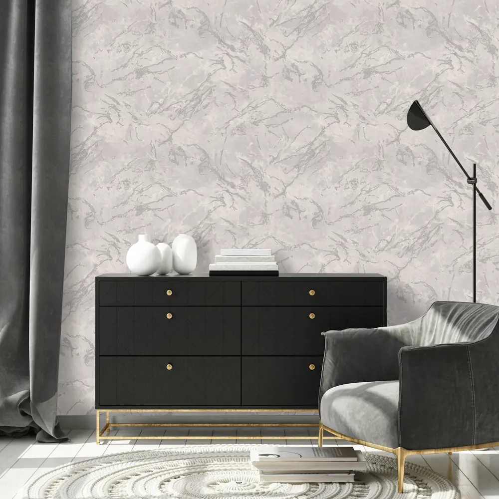 Обои флизелиновые Euro Decor Sultan серые 1.06 м 7136-11 89111980 STLM-2045494 - Вид №3