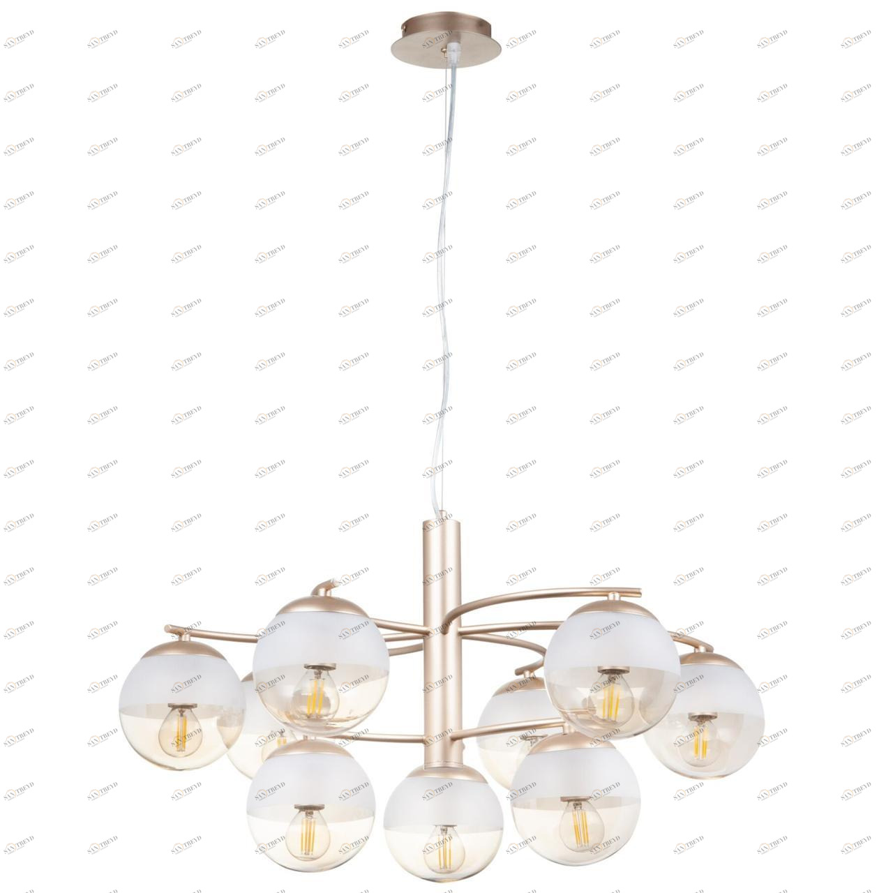 Подвесная люстра Freya Ostin FR5018PL-09G FREYA ДИЗАЙНЕРСКИЕ, OSTIN 312779 Янтарный 