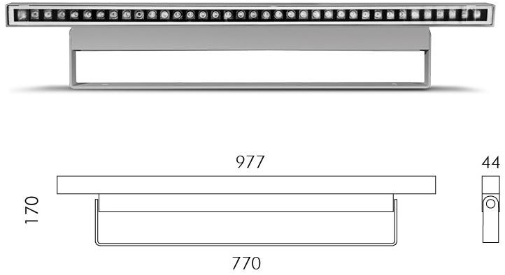 SIMES Регулируемый алюминиевый светодиодный проектор для улицы Streamline sun-id-1509782 - Вид №6