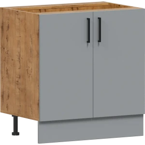 Шкаф напольный Лайм 80x86x56 см ЛДСП цвет серый 86584173 STLM-2188796