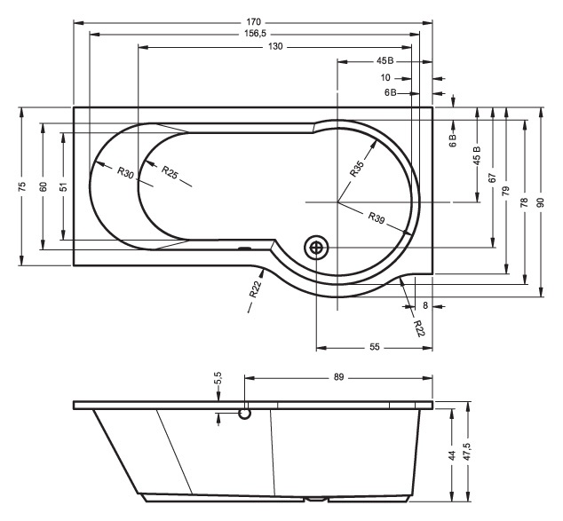 BA8000500000000_lux8 Ванна Riho Dorado Santreyd - Вид №6
