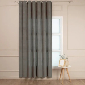 AMORE MIO Штора на люверсах серо-бежевая 200x280 см для спальни 89433191