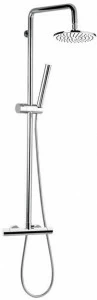 Remer Rubinetterie Настенная термостатическая душевая стойка из хромированной латуни Minimal thermo Nt 37