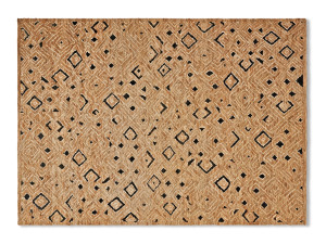 Ковер ручной работы из джута с геометрическим рисунком