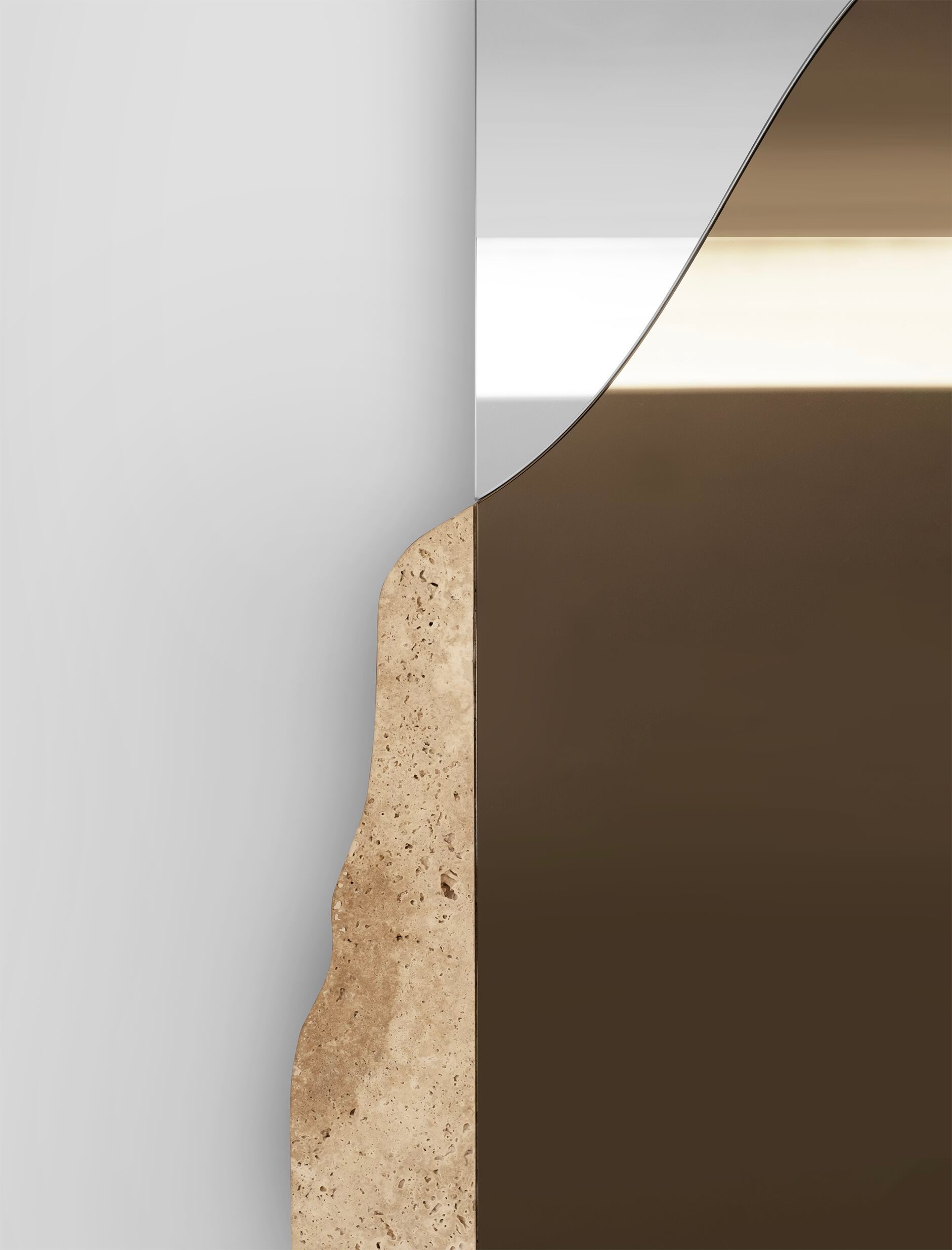 Прямоугольное зеркало из травертина Movimento Gallery Studio Zero ARCH-00029776 - Вид №2