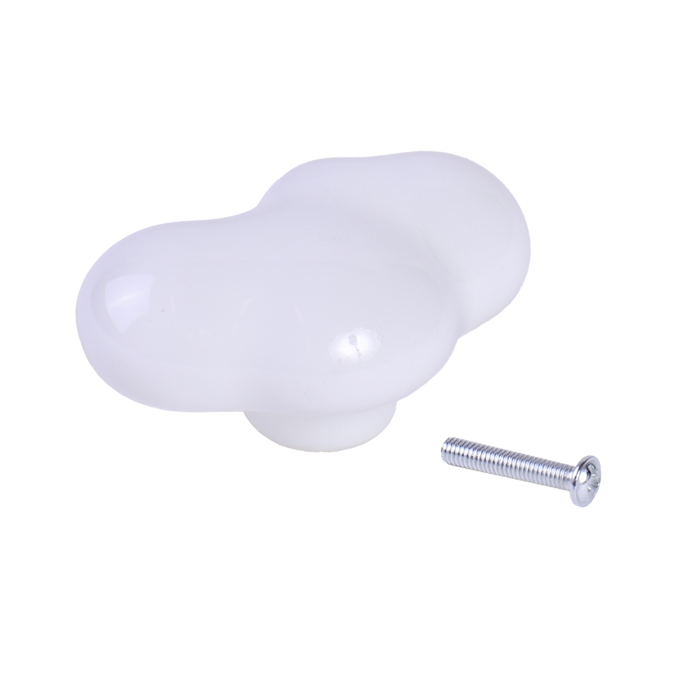 Мебельная ручка  Кноб, 55x27x36 мм, белый LJPS0153 Public Steel Россия 