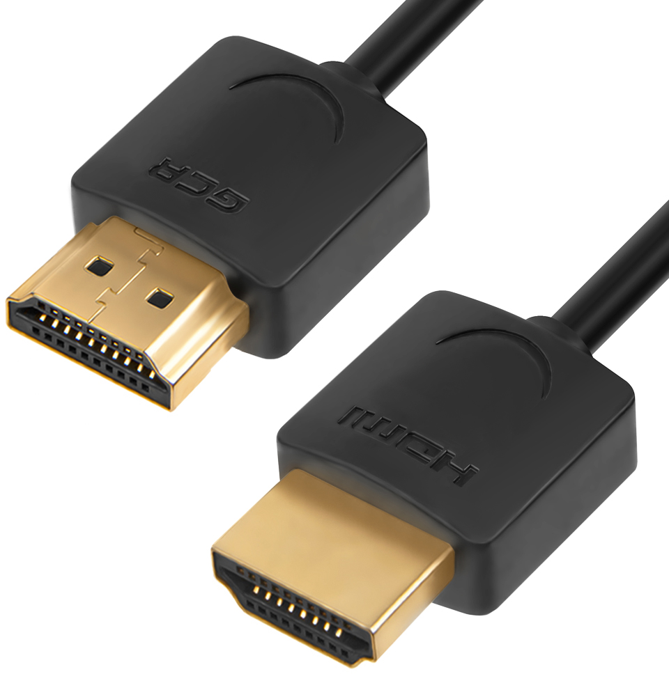 GCR-HM510-3.0m кабель 3.0m hdmi версия 1.4, черный, slim od3.8mm, 32/32 awg, позолоченные контакты, ethernet 10.2 гбит/с, 3d, 4k, premium , экран Greenconnect Santreyd 