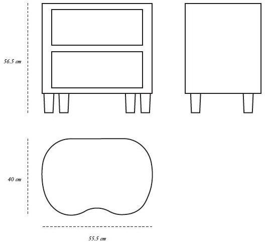 Scarlet Splendour Тумбочка овальная Vanilla noir sun-id-1445204 - Вид №3