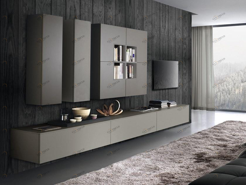 Composit Настенный ящик для хранения из лакированного дерева Day system sun-id-1440000