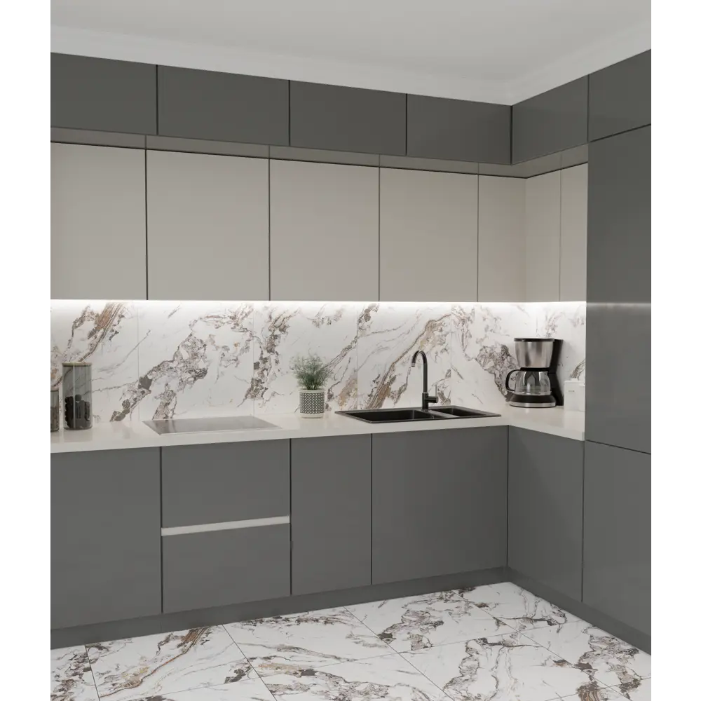 Кухонная мойка DELINIA кварцевая двухчашевая 76x50 см черная 87810902 Мойка врезная STLM-0881713 - Вид №4