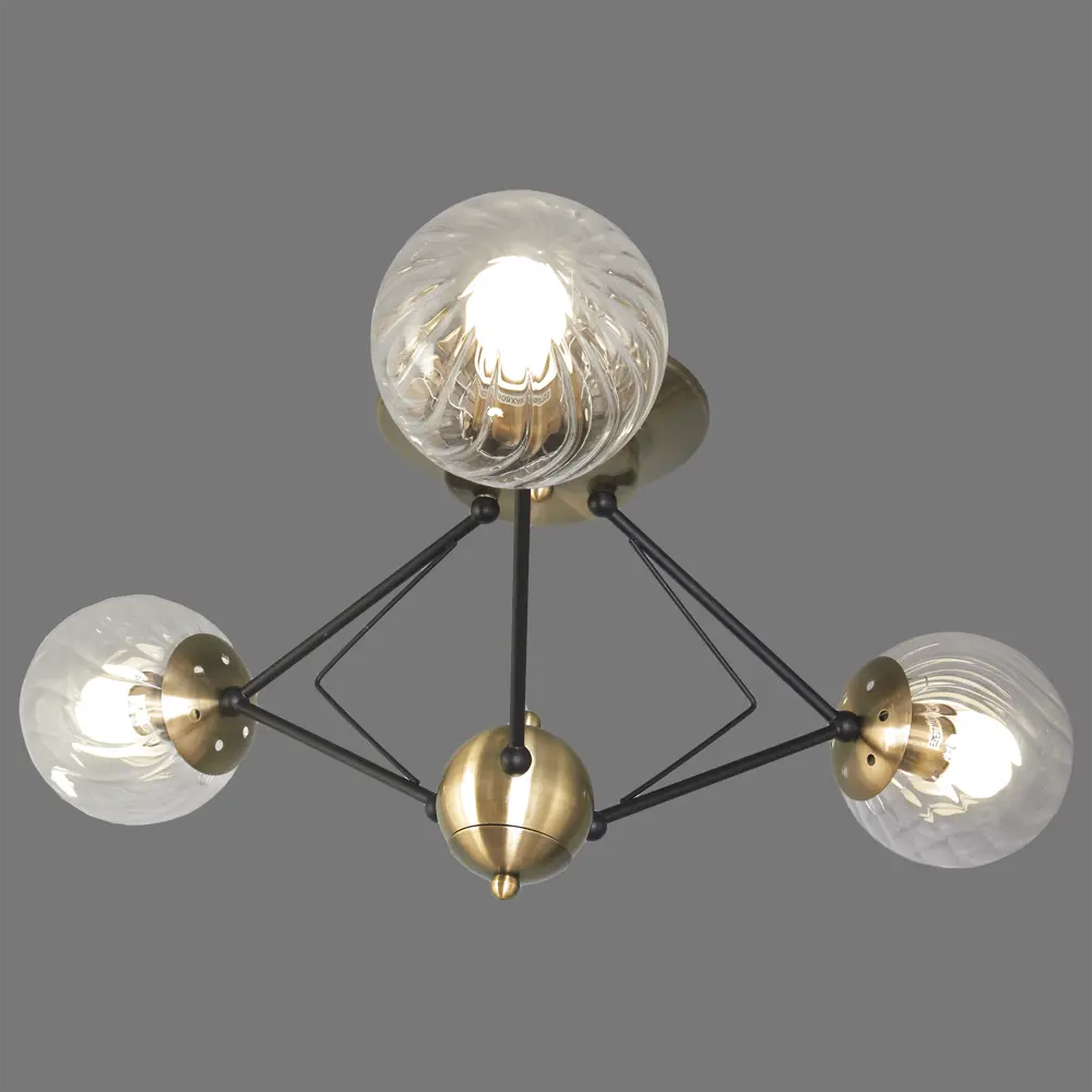 Люстра «Galaxy» 596/3PL 3хЕ27х60 Вт цвет античная бронза Escada STLM-2006261 - Вид №3