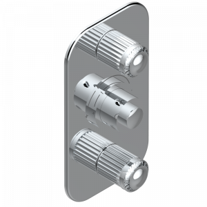 U93-5400BE Накладка с ручкой регулировки температуры и двумя маховиками для термостатического смесителя 5400AE Thg-paris Malmaison métal Хром