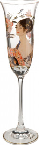 10625541 Goebel Бокал для шампанского 100мл "Дама с веером" Климт Стекло