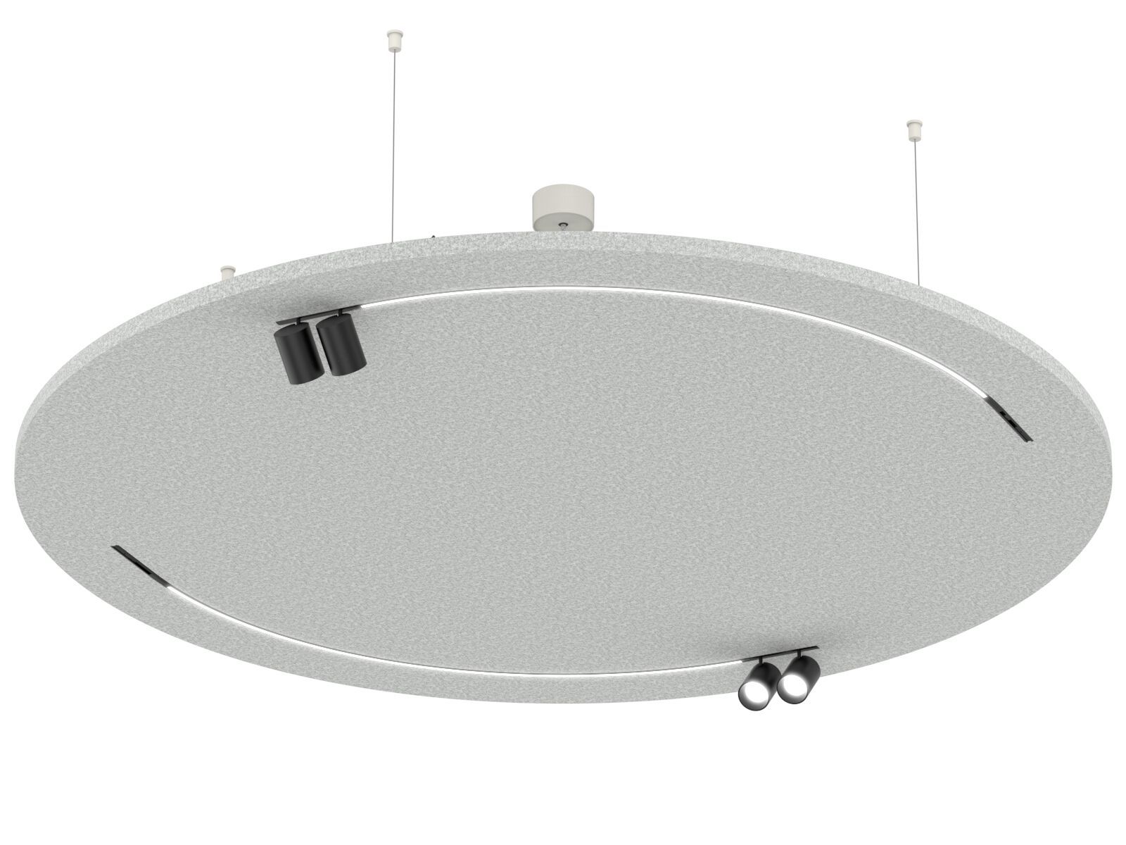 Подвесная акустическая панель из ПЭТ со встроенным освещением PROLICHT Just Black Acoustic ARCH-00076407 - Вид №1