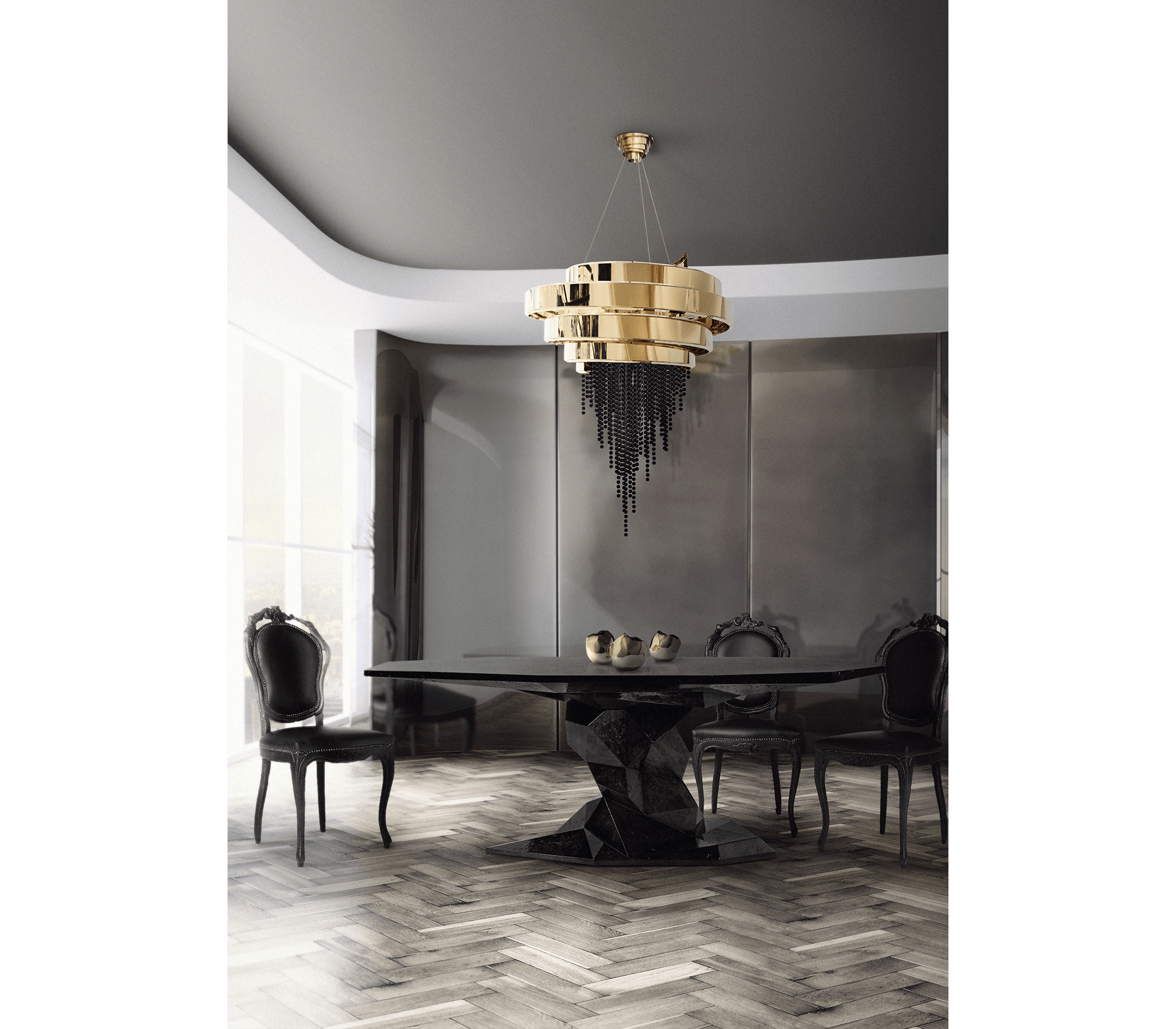 0-199 Черный обеденный стол бонсай Boca Do Lobo  - Вид №5