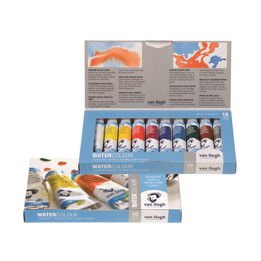 20820110 Краска акварель набор Базовый 10 цв. 10 мл тубы VAN GOGH 