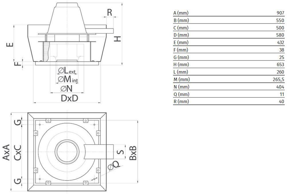 Vortice Центробежный крышный вентилятор для удаления горячего дыма Torrette tr-ed-v 15166 - Вид №1