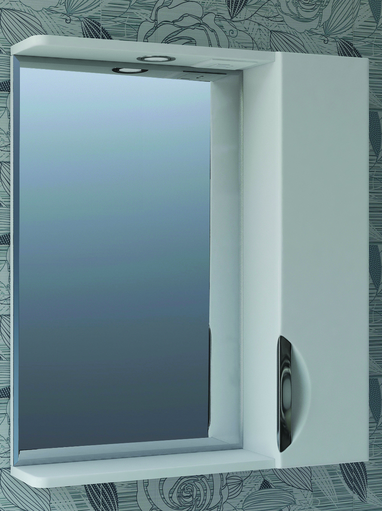 Зеркало Callao 600 правое, со спотом600⨉150⨉700 мм белый VIGO sun-id-665223 - Вид №1