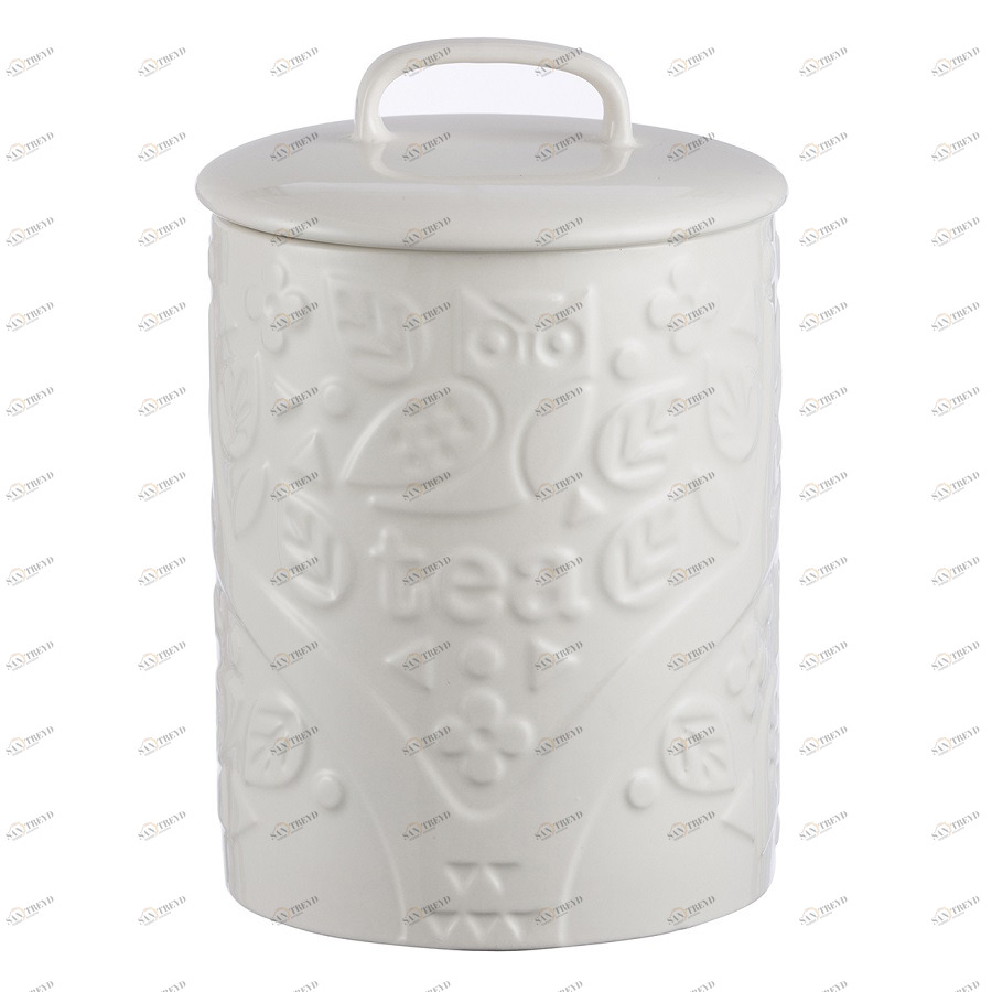 Банка с крышкой для чая белая In the Forest MASON CASH  00-3871152 Белый 