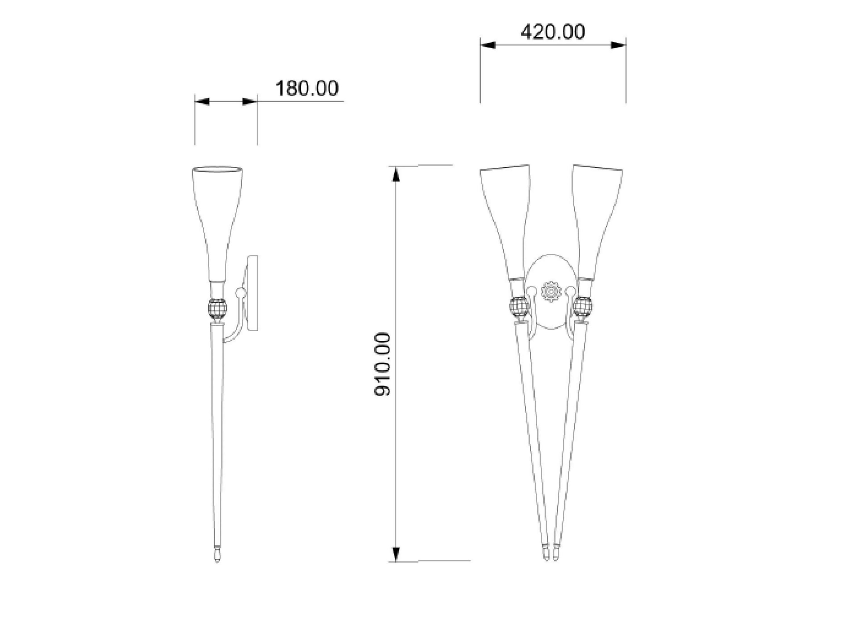 Светодиодный настенный светильник Swarovski®Crystal Glass Lampex Italiana OLYMPIA ARCH-00138771 - Вид №2