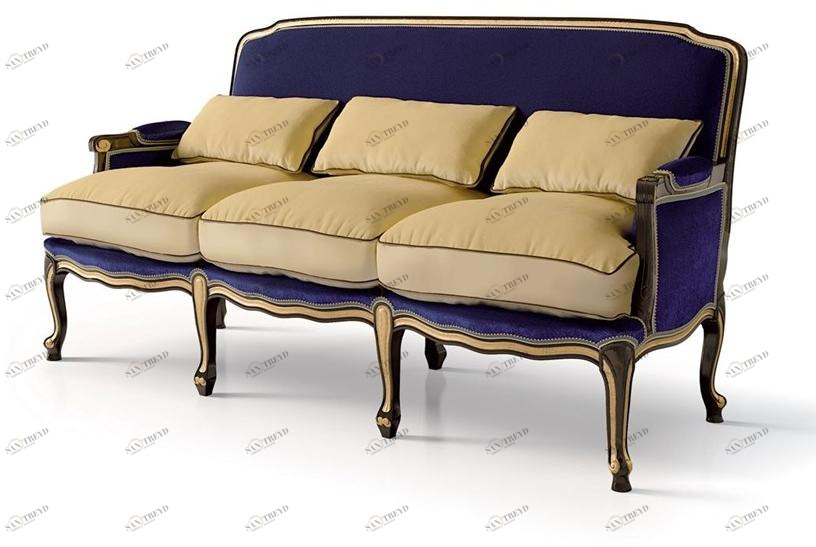 Carpanese Home 3-х местный бархатный диван Heritage 6536