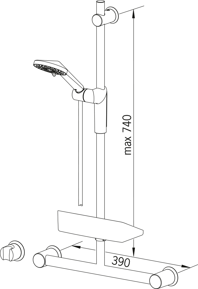Oras 2792 Душевой комплект 2792 Optima Хром  - Вид №3
