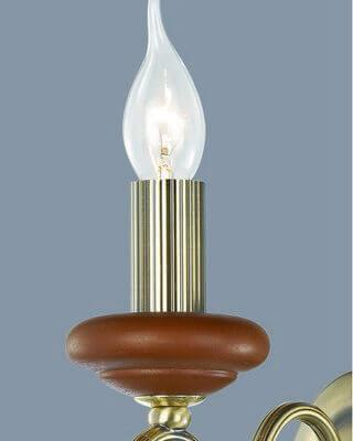 Бра металлическое бронзовое "Паяти" W17001/1AB LUMIEN HALL СВЕЧА 00-3929736 Бронза  - Вид №1