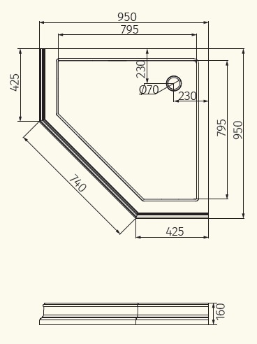 24588 Поддон душевой Migliore Diadema - Вид №3