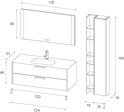 Kami 18 – 03 Mastella  Kami  Комплект мебели для ванной - Вид №5