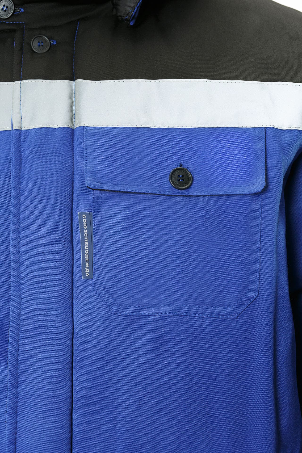 5034996 Костюм КОММУНАЛЬЩИК НЬЮ утепленный василек черный  Зимняя спецодежда  размер 44-46/158-164  - Вид №8