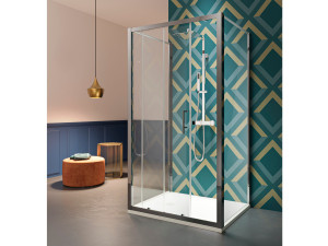 Душевая кабина из алюминия и стекла