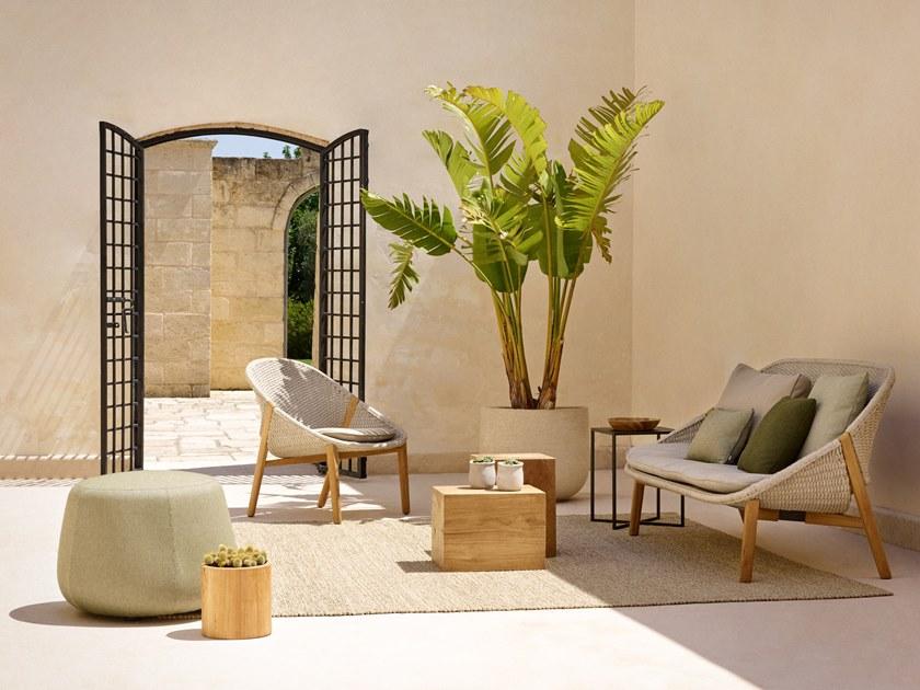 TRIBÙ 2-местный садовый диван из ткани tricord® и тика Elio 02508 - Вид №4