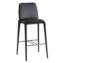 Высокий кожаный стул со спинкой