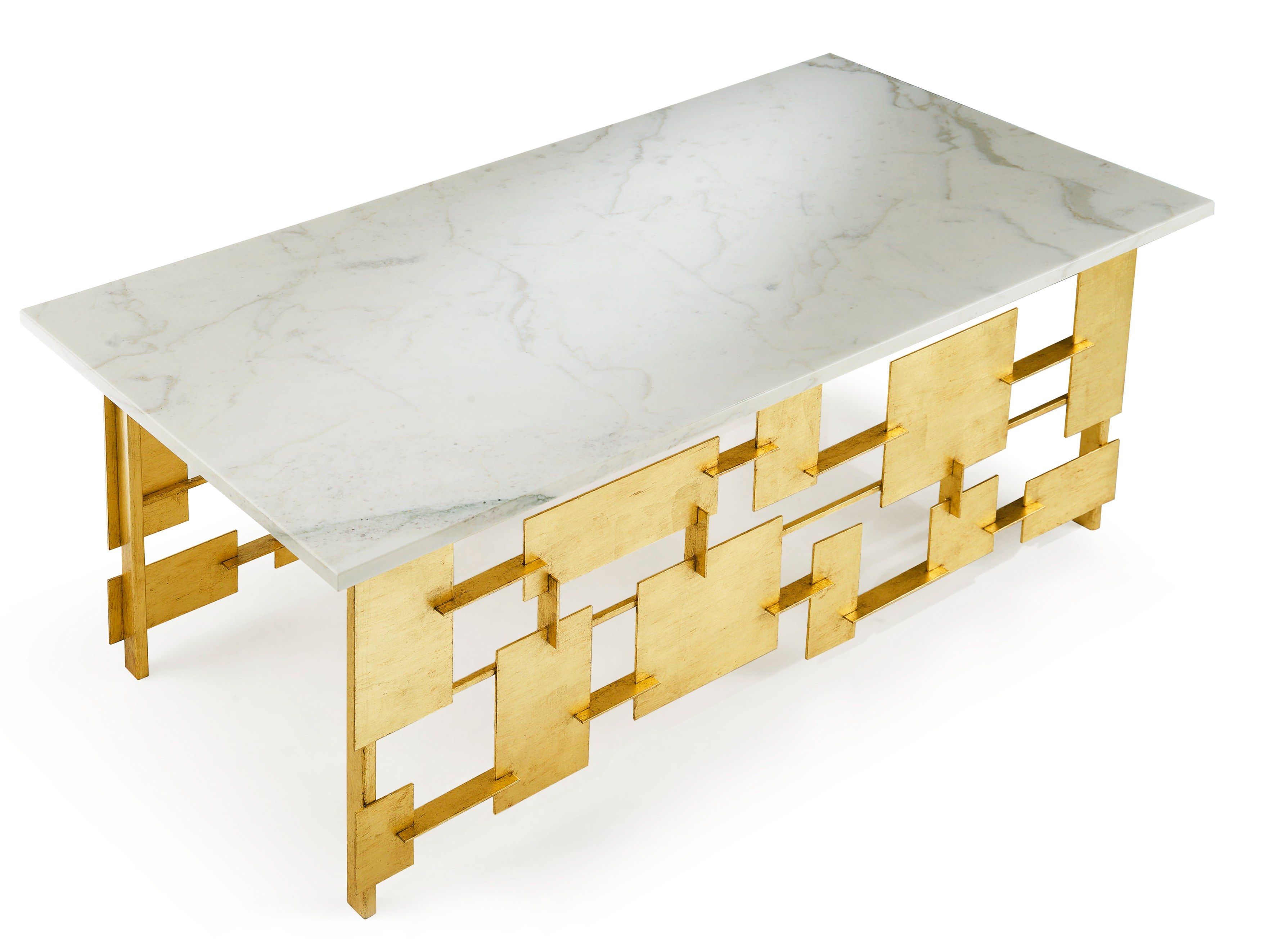 Прямоугольный мраморный журнальный столик для гостиной MARIONI ARCH-00085301